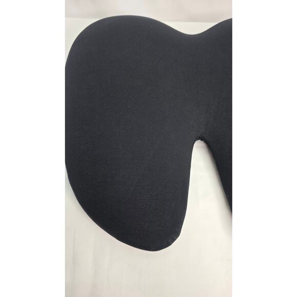 C CUSHION LAB Black Extra Dense Lumbar Pillow for Lower Back Pain Relief w Strap - Picture 6 of 14